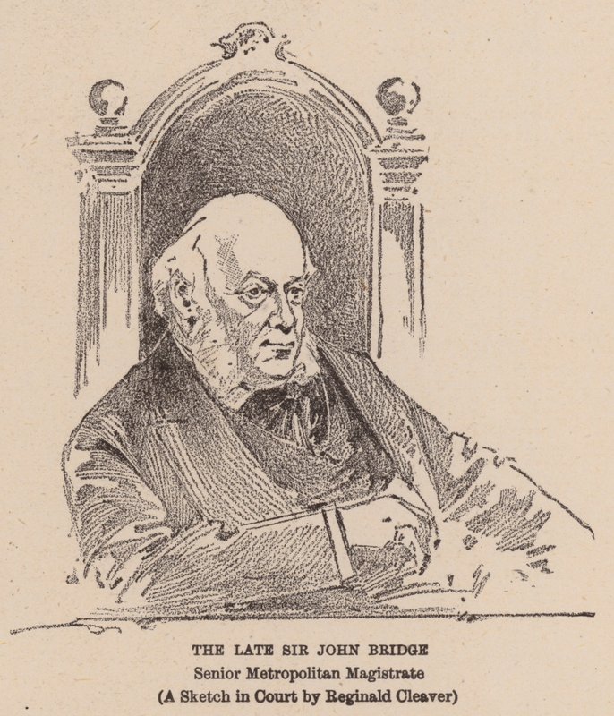 The Late Sir John Bridge (litografia) autorstwa Reginald Thomas Cleaver