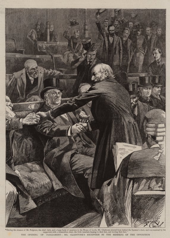 Otwarcie parlamentu, przyjęcie Gladstone