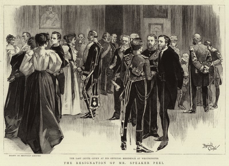 Rezygnacja marszałka Peela (grawerunek) autorstwa Reginald Thomas Cleaver