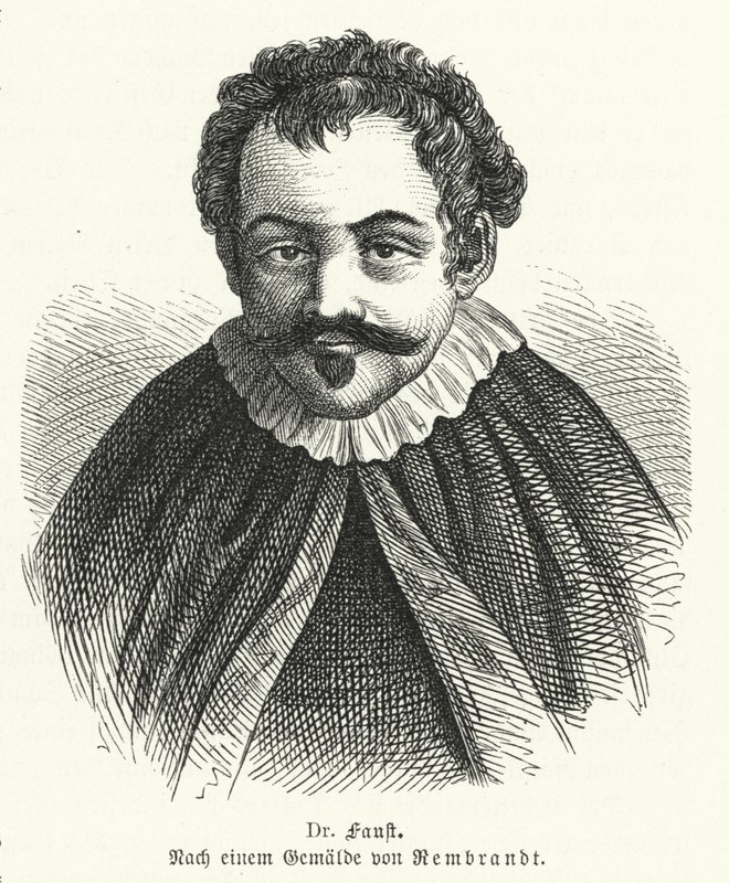 dr Faust autorstwa Rembrandt van Rijn