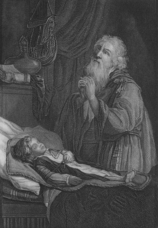 Eliasz wychowujący syna wdowy autorstwa Rembrandt van Rijn