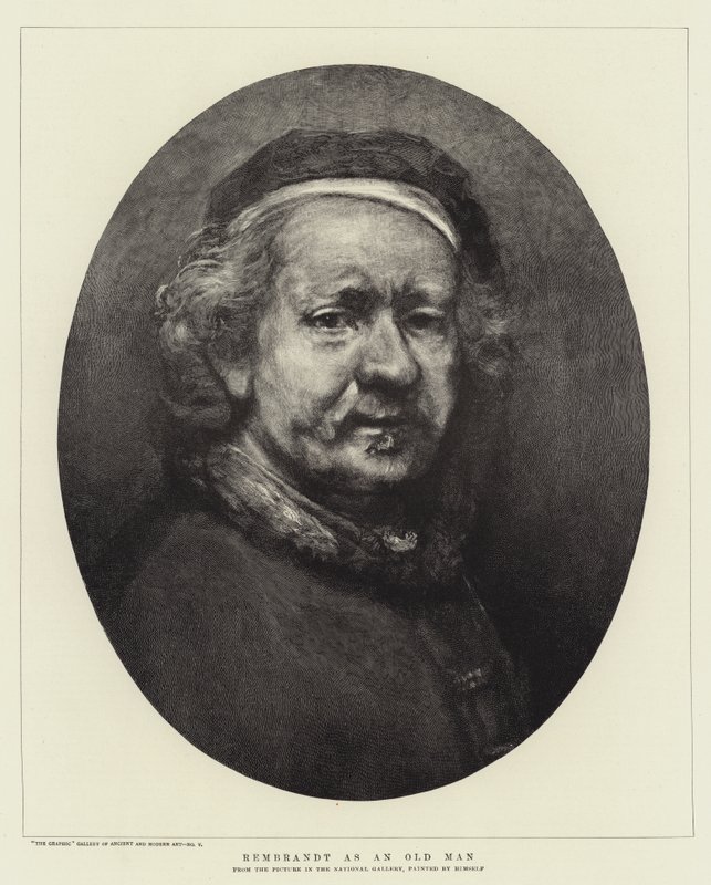 Rembrandt jako staruszek autorstwa Rembrandt van Rijn