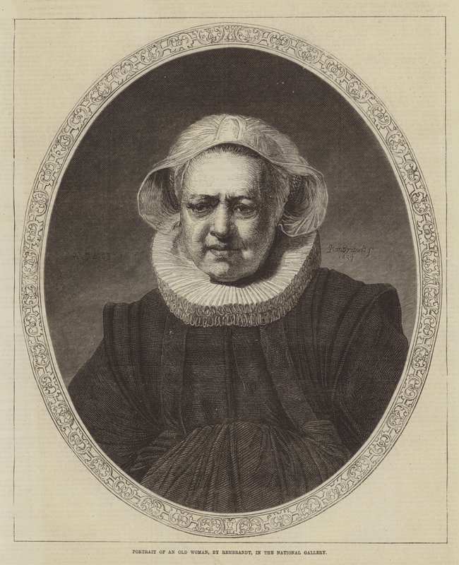 Portret starej kobiety w Galerii Narodowej autorstwa Rembrandt van Rijn