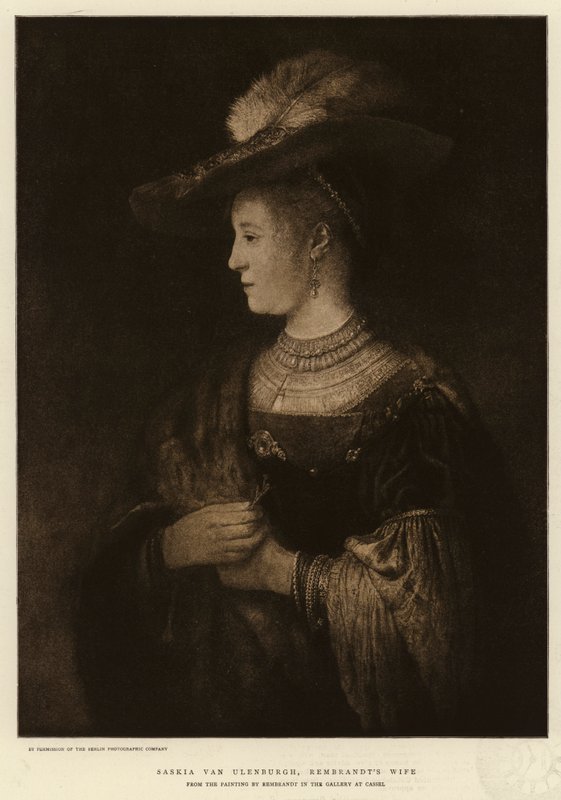 Saskia van Ulenburgh, żona Rembrandta autorstwa Rembrandt van Rijn