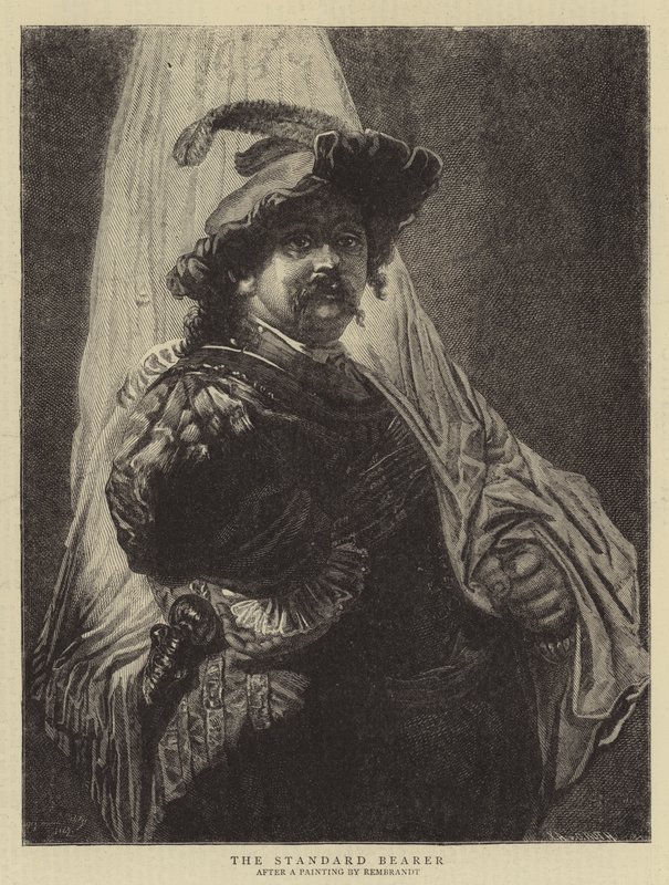 Nosiciel sztandaru autorstwa Rembrandt van Rijn
