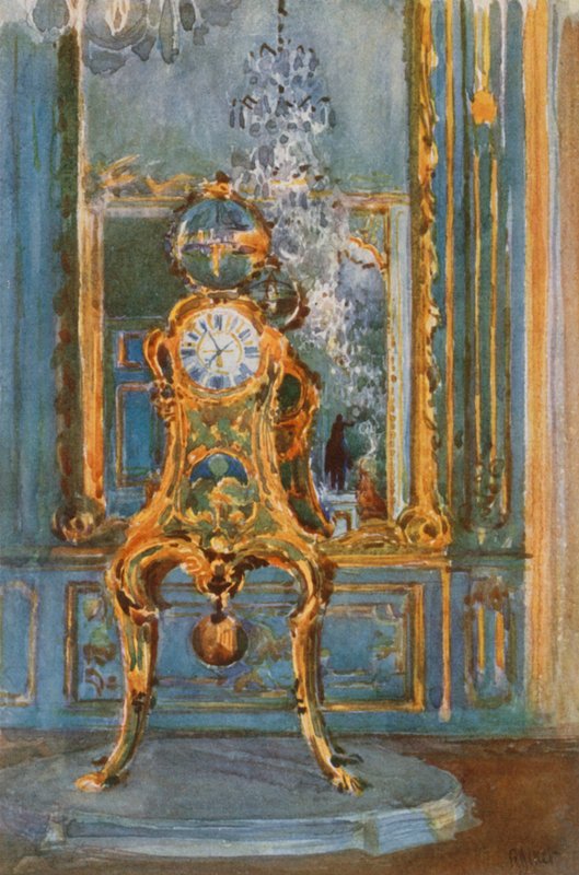 Zegar Caffieri, Wersal autorstwa Rene Binet