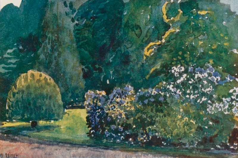 Petit Trianon, ogród kwiatowy, Wersal autorstwa Rene Binet