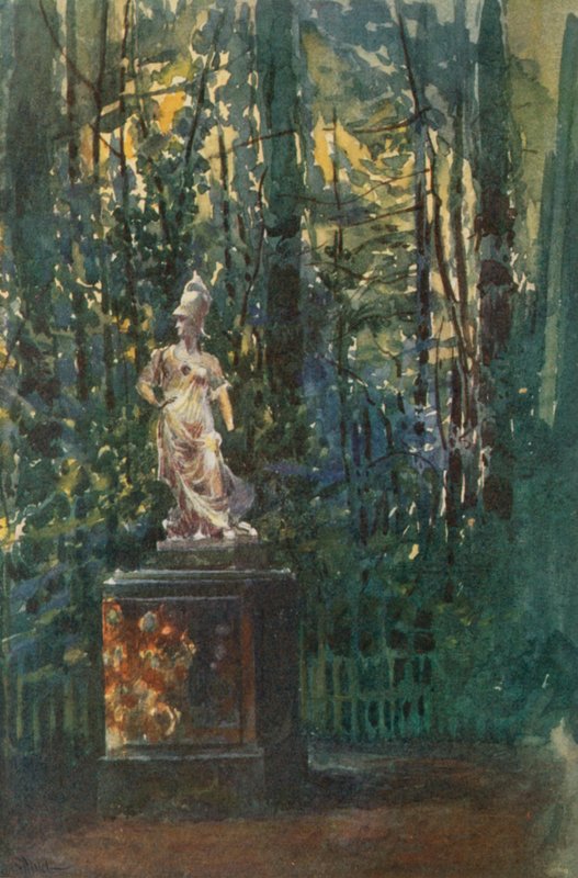 Labirynt, Statua Minerwy, Wersal autorstwa Rene Binet