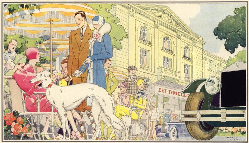 Podwieczorek w hotelu Hermitage, Le Touquet autorstwa Rene Vincent