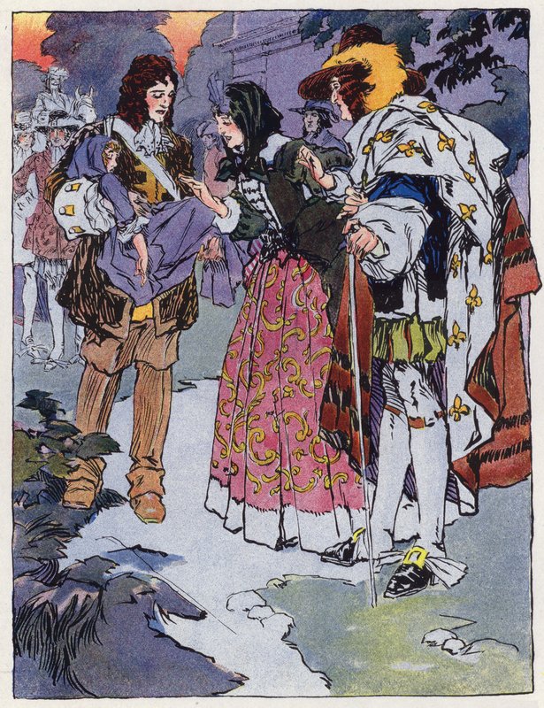 Uczeń Saint-Cyr za Ludwika XIV (kolor lito) autorstwa Rene Vincent