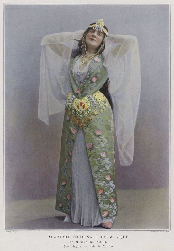 Meyriane Heglon jako Yamina w La Montagne Noire (kolorowe zdjęcie) autorstwa Reutlinger Studio