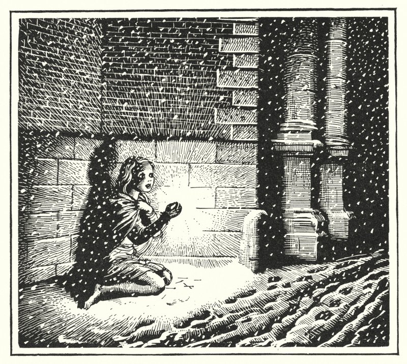 Hans Christian Andersen: Dziewczynka z zapałkami (lito) autorstwa Rex (after) Whistler