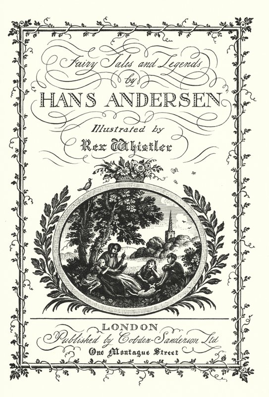 Strona tytułowa Bajek i legend Hansa Andersena (lito) autorstwa Rex (after) Whistler
