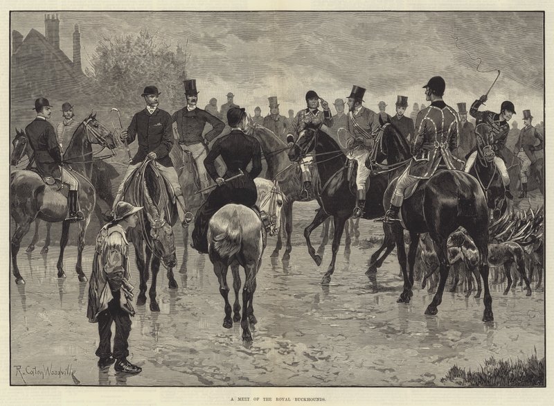 Spotkanie Królewskich Buckhoundów autorstwa Richard Caton Woodville junior
