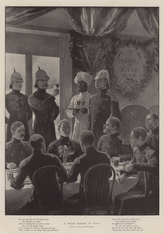 Kolacja wojskowa w Indiach autorstwa Richard Caton Woodville junior
