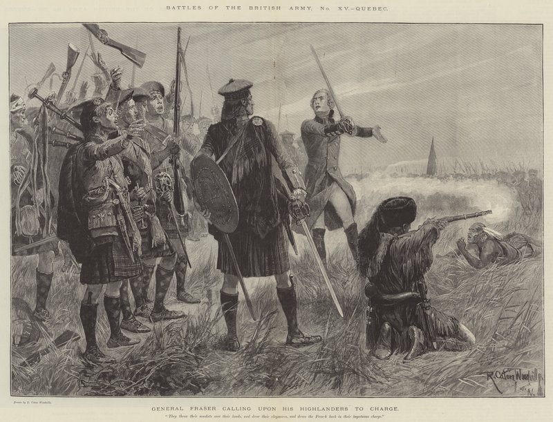 Bitwy armii brytyjskiej, Quebec autorstwa Richard Caton Woodville junior