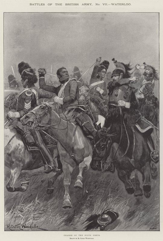 Bitwy armii brytyjskiej, Waterloo autorstwa Richard Caton Woodville junior