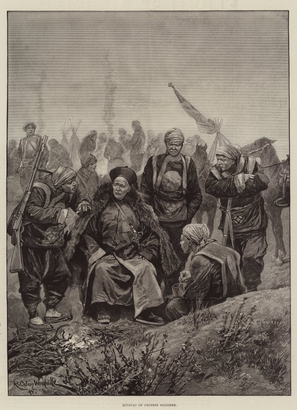 Biwak chińskich żołnierzy autorstwa Richard Caton Woodville junior
