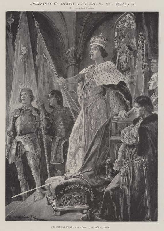 Koronacje angielskich suwerenów, Edward IV autorstwa Richard Caton Woodville junior