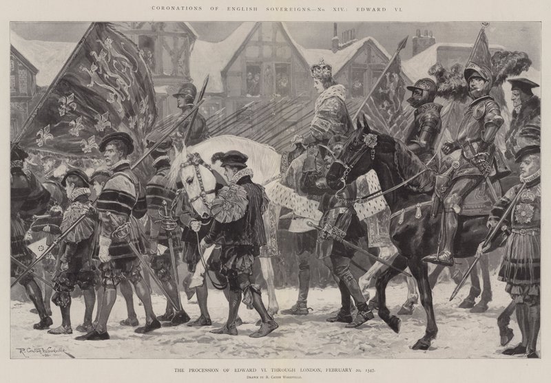 Koronacje angielskich suwerenów, Edward VI autorstwa Richard Caton Woodville junior