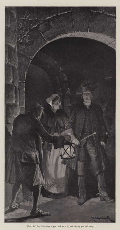 Ilustracja do książki "The Great North Road" Roberta Louisa Stevensona autorstwa Richard Caton Woodville junior