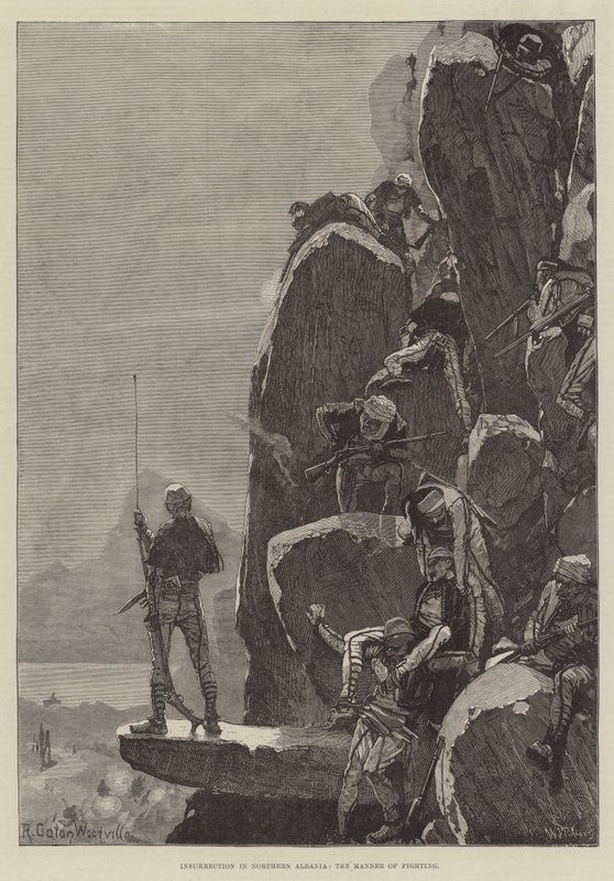 Powstanie w północnej Albanii, sposób walki autorstwa Richard Caton Woodville junior