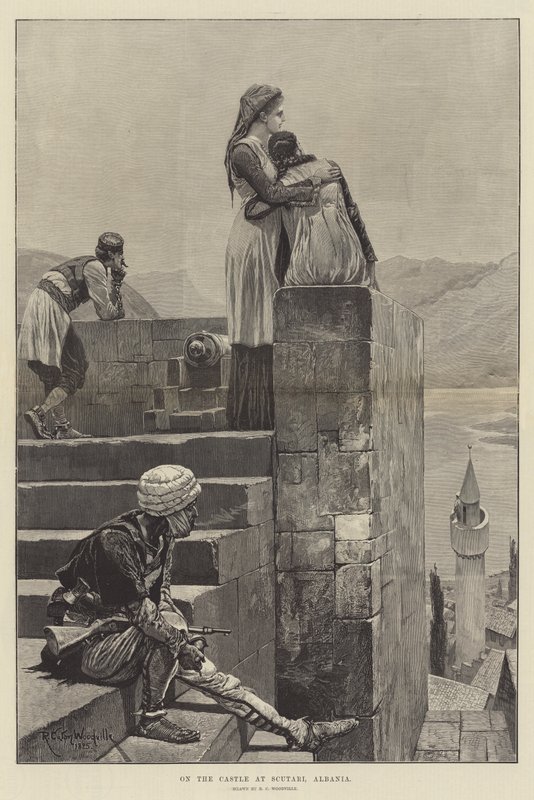 Na zamku w Scutari, Albania autorstwa Richard Caton Woodville junior