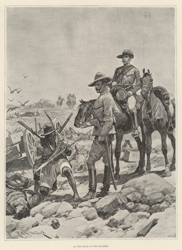 Śladami Matabele autorstwa Richard Caton Woodville junior
