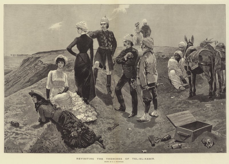 Zwiedzanie okopów Tel-el-Kebir autorstwa Richard Caton Woodville junior
