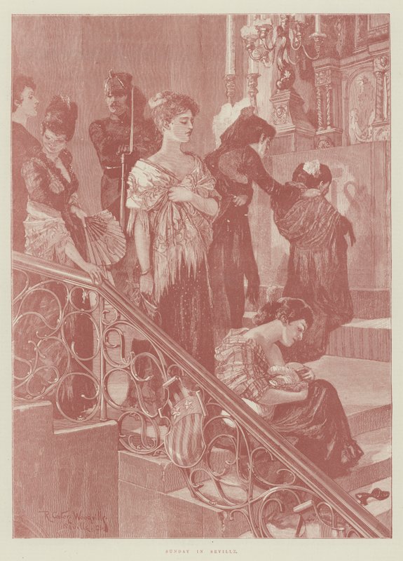 Niedziela w Sewilli autorstwa Richard Caton Woodville junior