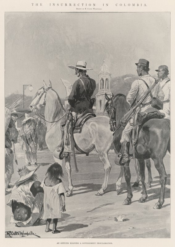 Powstanie w Kolumbii autorstwa Richard Caton Woodville junior