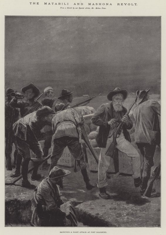 Bunt Matabili i Mashona autorstwa Richard Caton Woodville junior