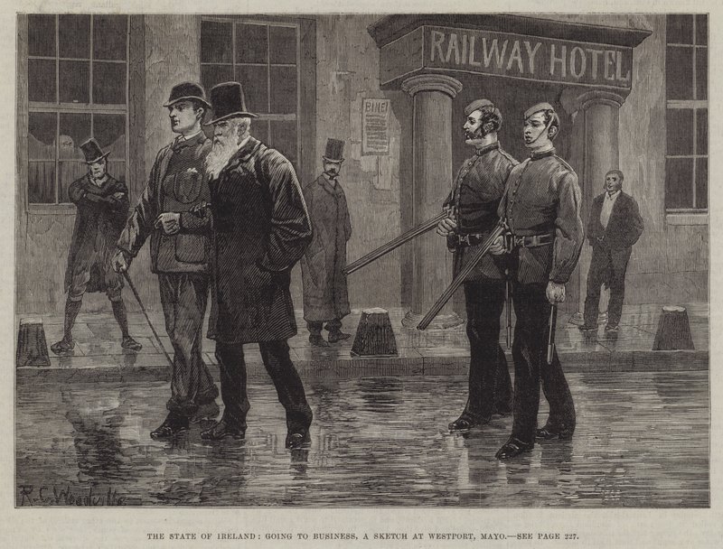 The State of Ireland, going to Business, a Sketch at Westport, Mayo autorstwa Richard Caton Woodville junior