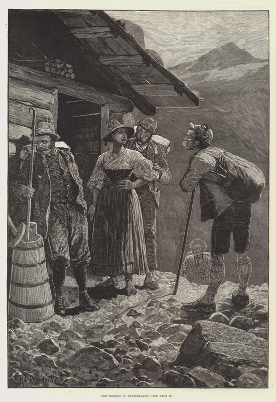 Turysta w Szwajcarii autorstwa Richard Caton Woodville junior