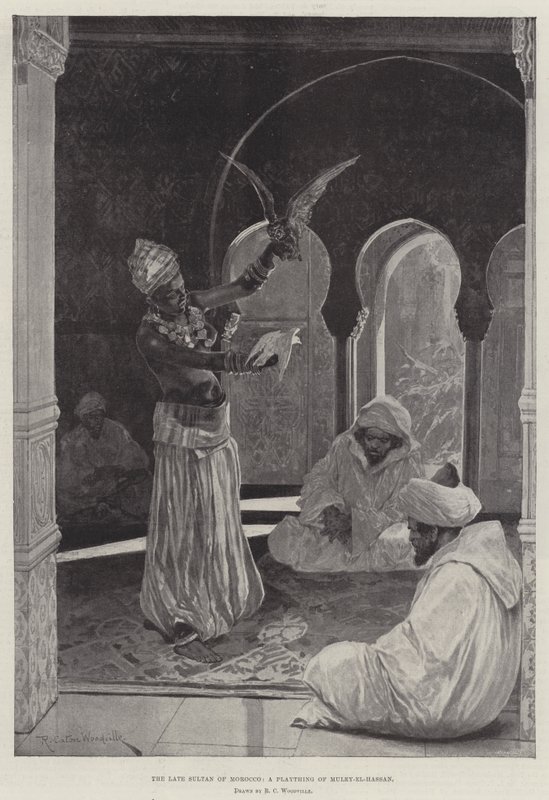 Nieżyjący sułtan Maroka, zabawka Muley-el-Hassan autorstwa Richard Caton Woodville junior