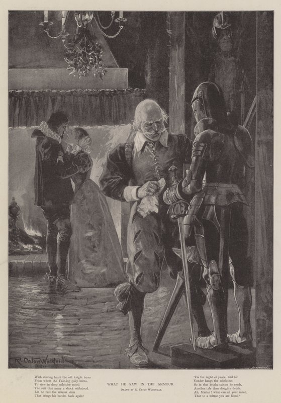 Co zobaczył w zbroi autorstwa Richard Caton Woodville junior