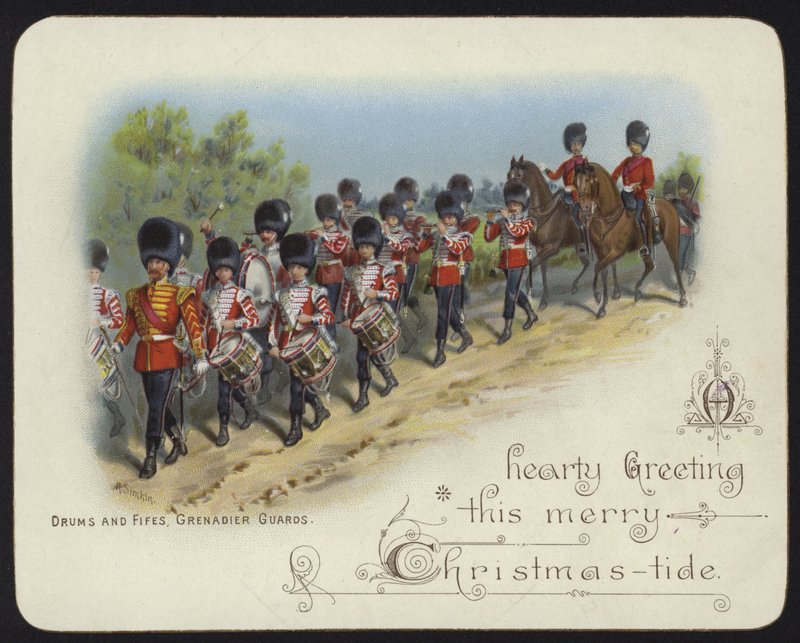 Bębny i flażolety, Grenadier Guards (chromolitho) autorstwa Richard Simkin