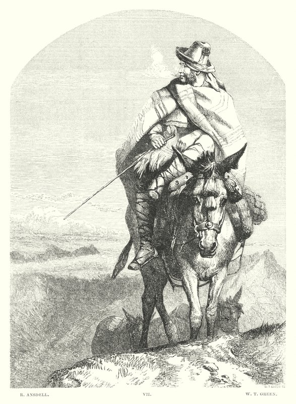 Childe Harold Lorda Byrona, Canto I, Stanza 48 (grawerowanie) autorstwa Richard (after) Ansdell