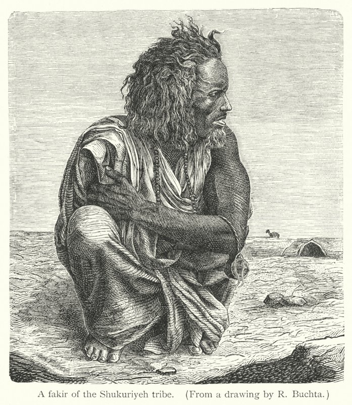 Fakir z plemienia Shukuriyeh (grafika) autorstwa Richard (after) Buchta