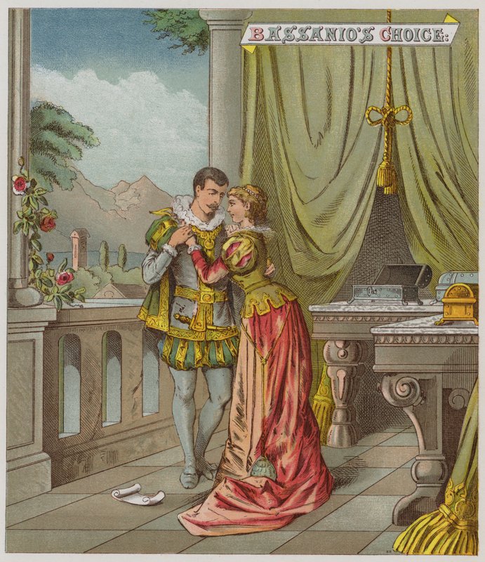 Ilustracja do kupca weneckiego (chromolitho) autorstwa Richard Andre