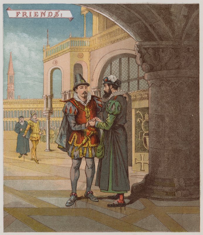 Ilustracja do kupca weneckiego (chromolitho) autorstwa Richard Andre