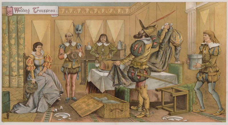 Ilustracja do Poskromienia złośnicy (chromolitho) autorstwa Richard Andre