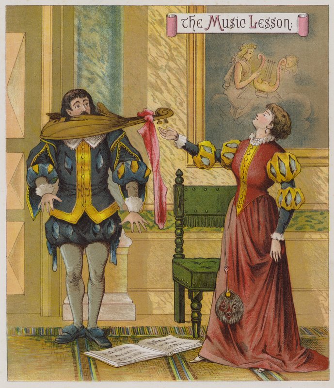 Ilustracja do Poskromienia złośnicy (chromolitho) autorstwa Richard Andre