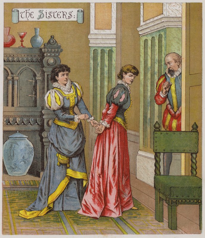 Ilustracja do Poskromienia złośnicy (chromolitho) autorstwa Richard Andre