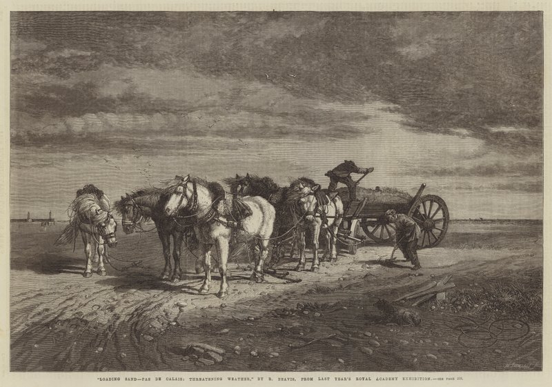 Ładowanie Sand-Pas de Calais, Groźna pogoda, z zeszłorocznej wystawy Akademii Królewskiej autorstwa Richard Beavis