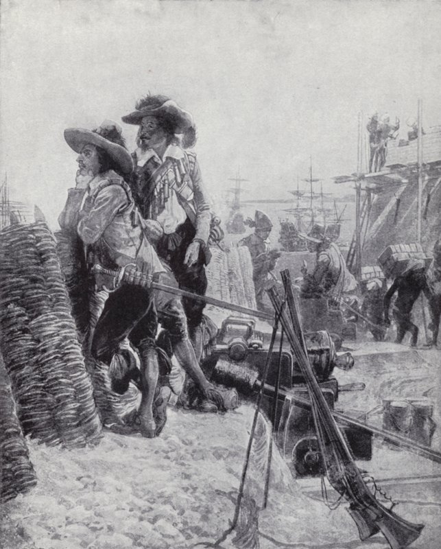 Założenie fortu St George, Madras, przez Francis Day of the East India Company autorstwa Richard Caton II (after) Woodville