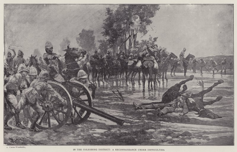 W dystrykcie Colesberg rekonesans w trudnych warunkach (lito) autorstwa Richard Caton II (after) Woodville