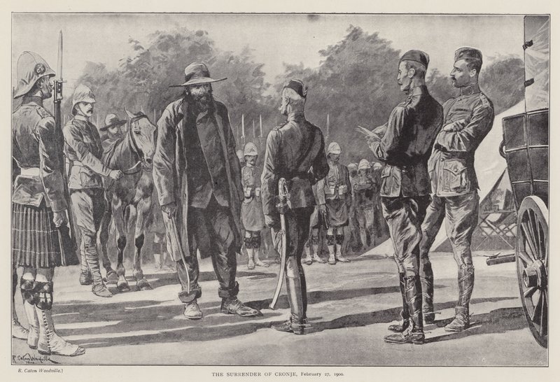 Kapitulacja Cronje, 27 lutego 1900 (lito) autorstwa Richard Caton II (after) Woodville