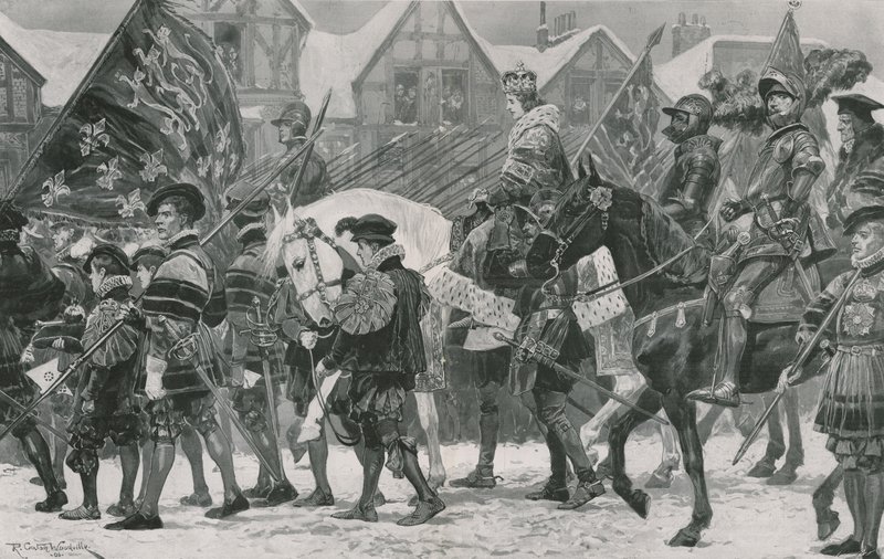 Procesja koronacyjna Edwarda VI przez Londyn autorstwa Richard Caton Woodville