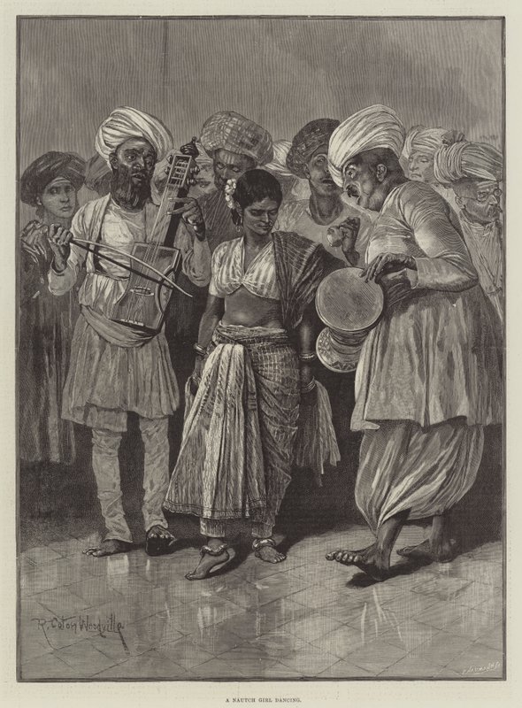 Tańcząca Nautch Girl autorstwa Richard Caton Woodville junior